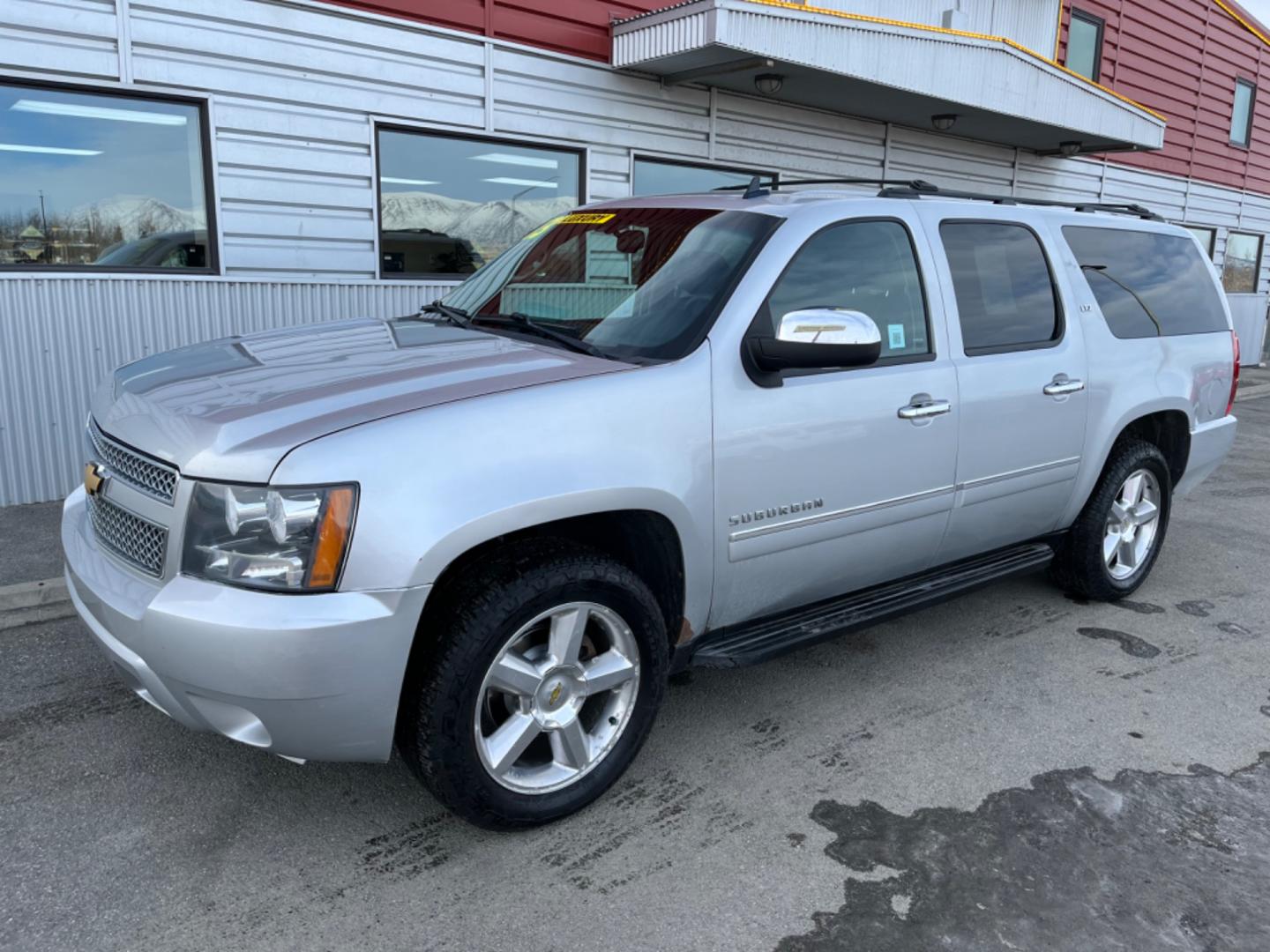 2013 SILVER /black leather CHEVROLET SUBURBAN LTZ (1GNSKKE70DR) with an 5.3L engine, Automatic transmission, located at 1960 Industrial Drive, Wasilla, 99654, (907) 274-2277, 61.573475, -149.400146 - Photo#0